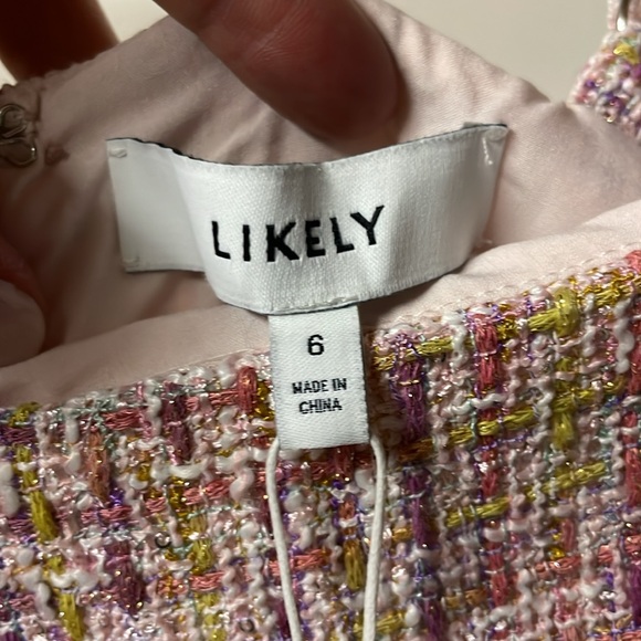 NWT Likely tweed ruffle dress - Picture 2 of 6